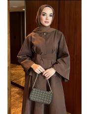 kahve bağlamalı etekli takım 2