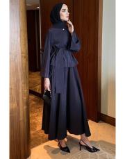 lacivert bağlamalı etekli takım