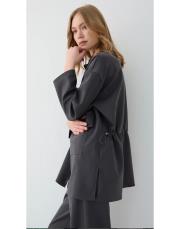 antrasit fermuarlı modal takım 3