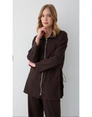 kahve fermuarlı modal takım