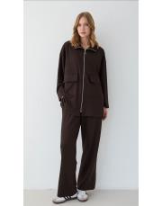 kahve fermuarlı modal takım 2