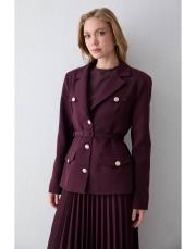 mürdüm pilise etek ceket takım 3