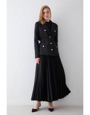 siyah pilise etek ceket takım