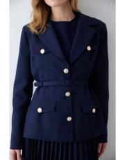 lacivert pilise etek ceket takım 2