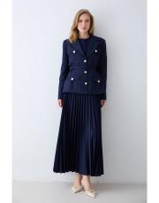 lacivert pilise etek ceket takım 3