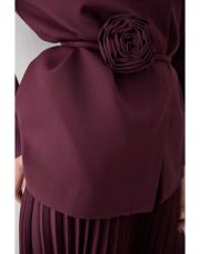 mürdüm pilise etekli ceketli takım 3