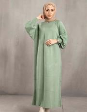 mint balon kol elbise