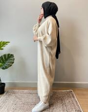 taş balon kol elbise 3