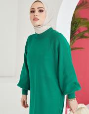 benetton balon kol elbise 2